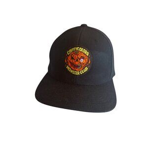 Cavity Colors Monster Club Black Snapback Hat 80% Acrylic 20% Wool Adjustable Fi